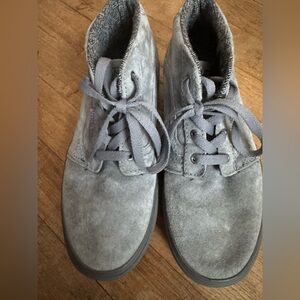 Vans Gray Suede Mid Sneakers